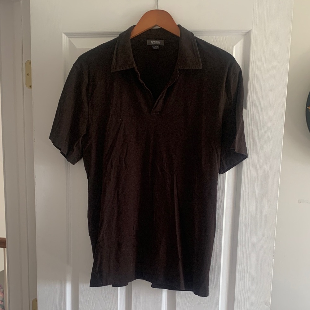 Kenneth Cole Reaction Dark Brown Polo Shirt